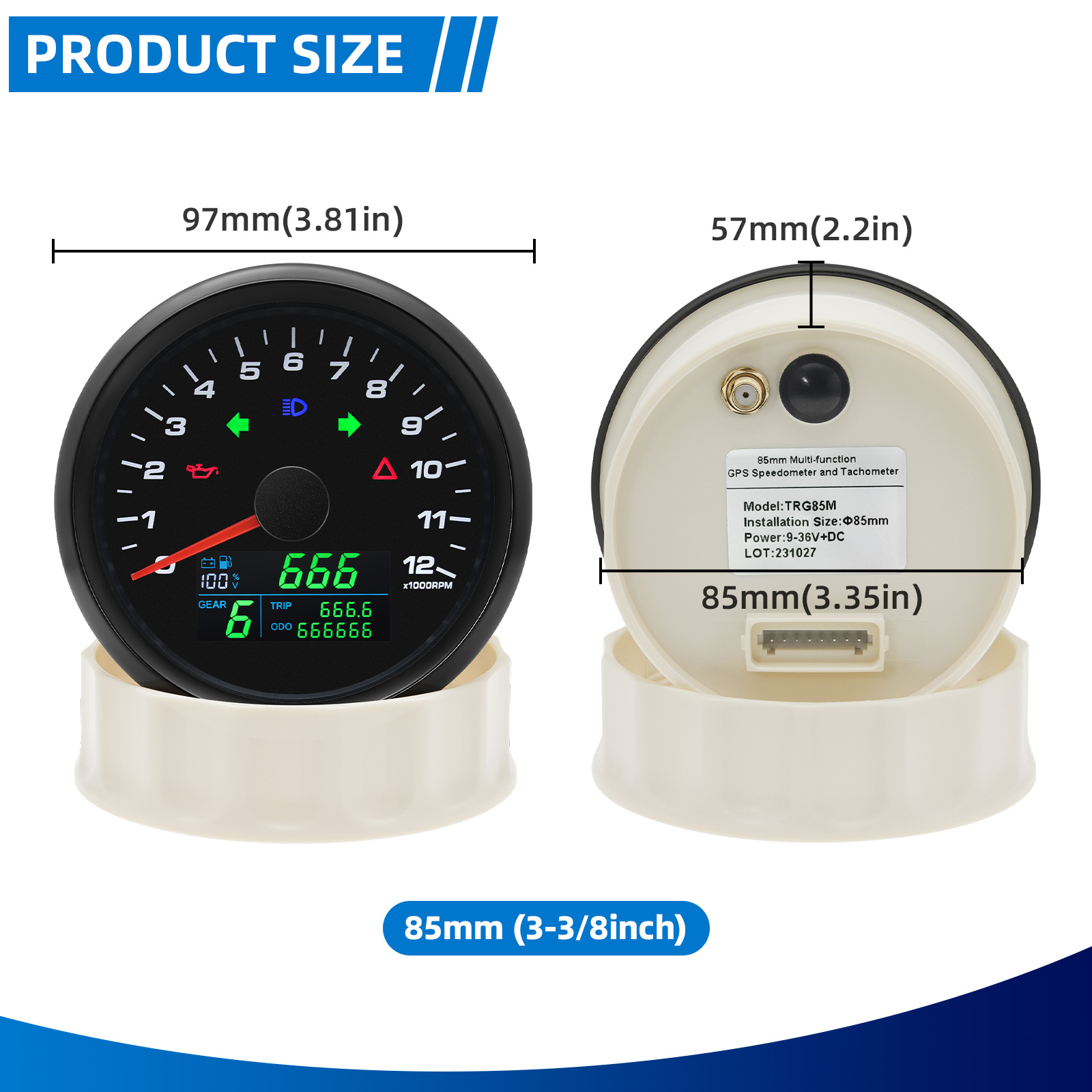 6 w 1 0-12000RPM Tachometr 85m – Motorcycle Gear Levels recenzja i cena